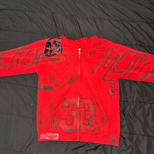 Men's Red Graphic Jacket